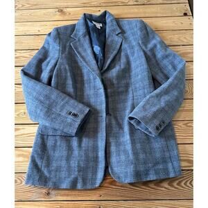 Vintage Pendleton Plaid Wool Suit Jacket Blazer Size Large Tall Men’s Gray